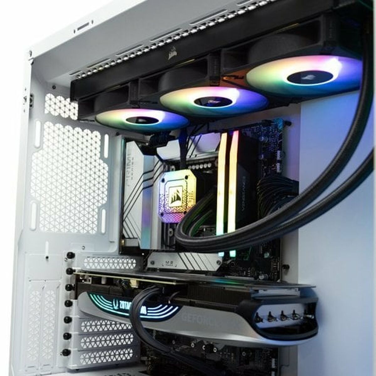 Desktop PC PcCom PCC-iCUE-13700KF-4070TI-WHTW Intel Core i7-13700KF 32 GB RAM 1 TB SSD Nvidia Geforce RTX 4070