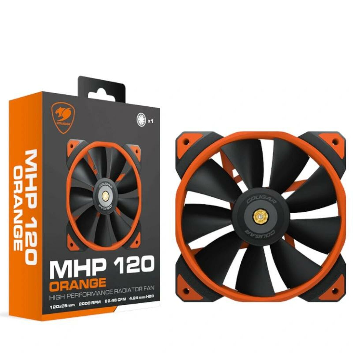 Box Ventilator Cougar 3MMHP12R1.0001 Orange Ø 12 cm