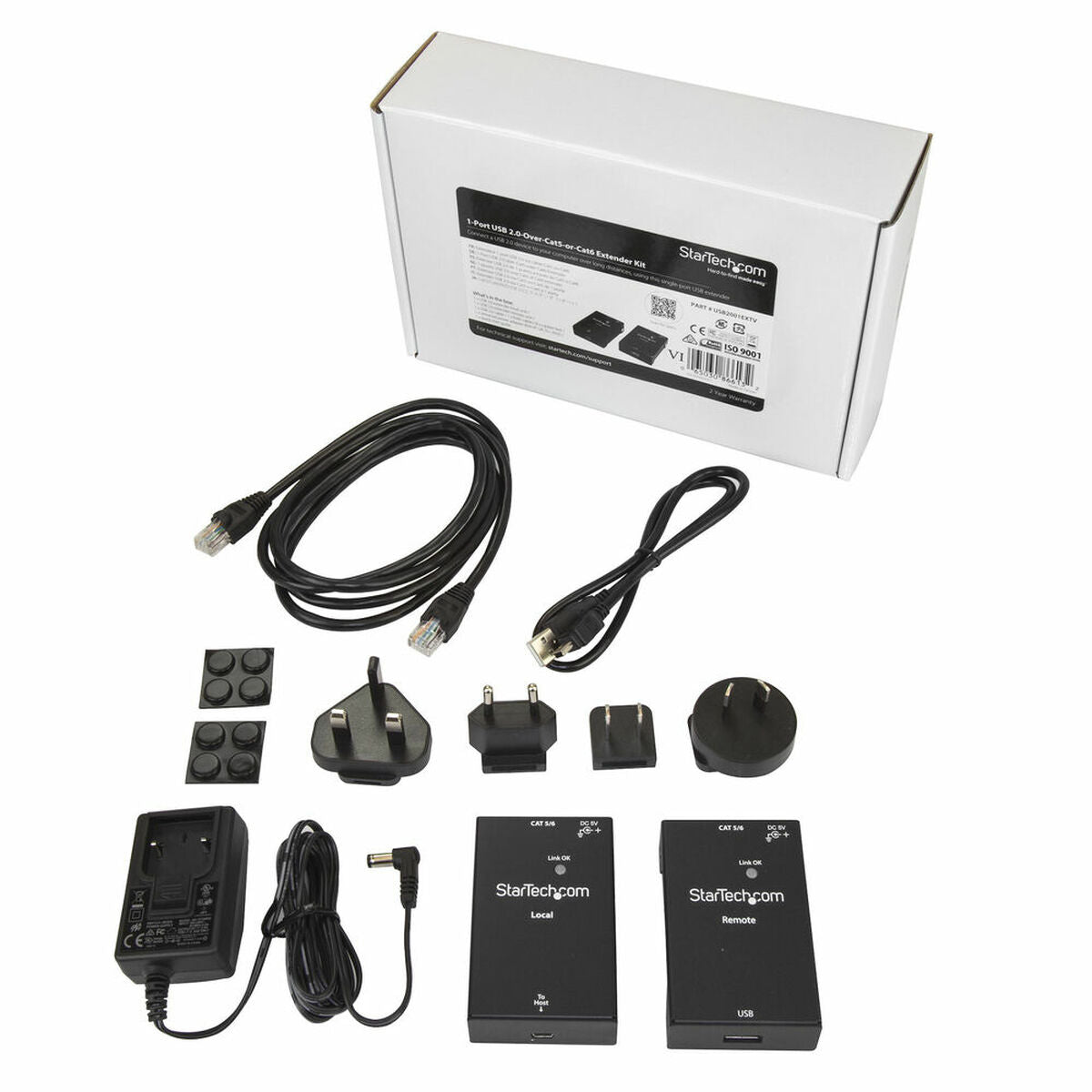 Extension Startech USB2001EXTV Black