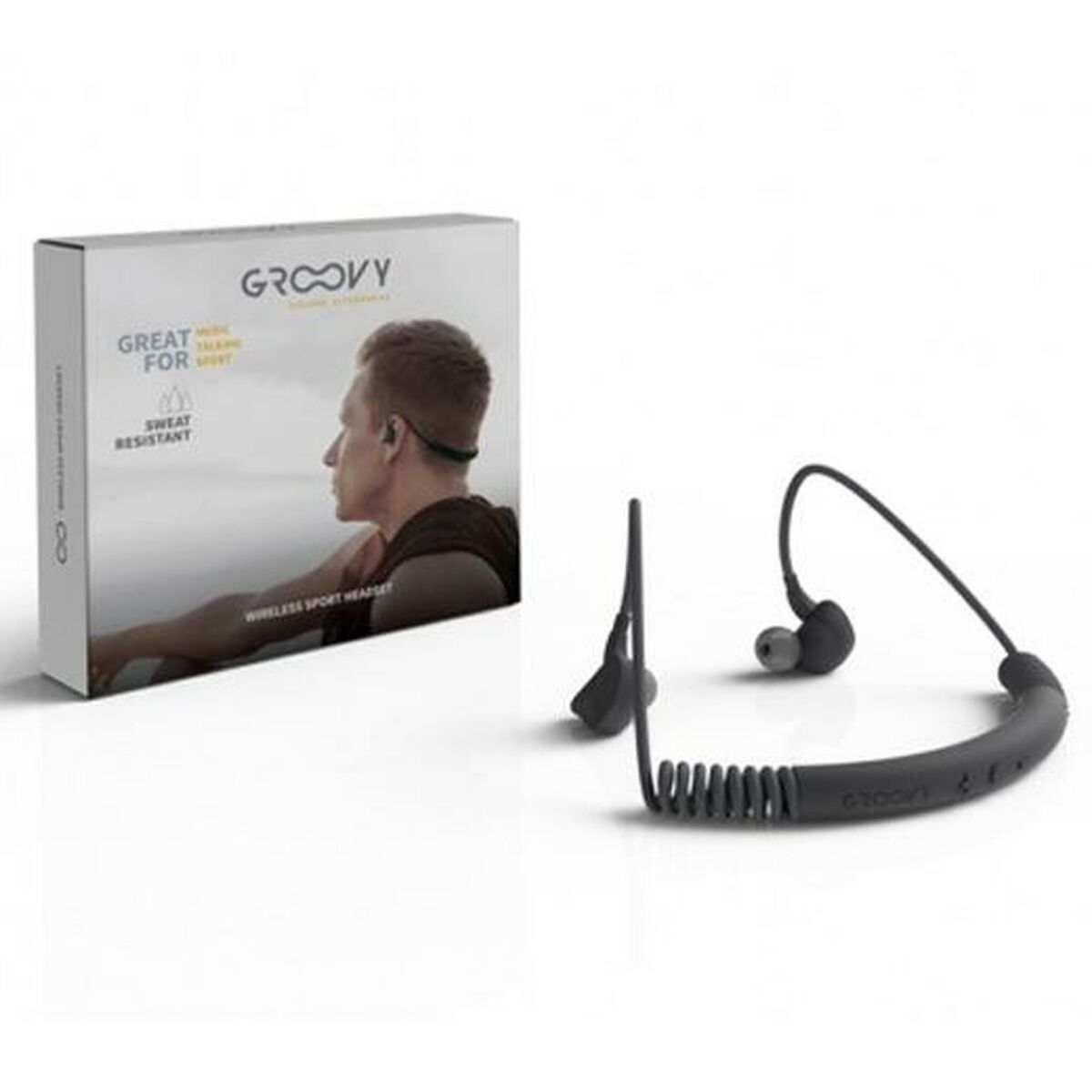 Sports headphones GROOVY Dark grey