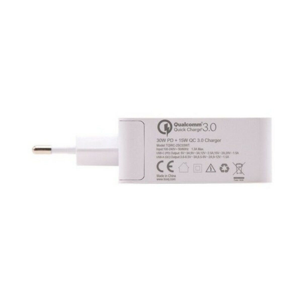 USB Wall Charger TooQ TQWC-2SC03WT