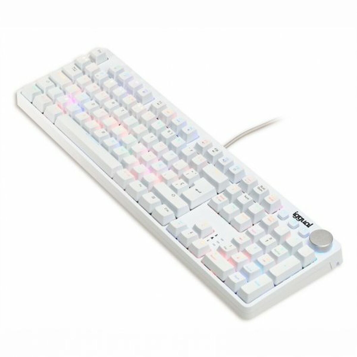Keyboard iggual IGG317976 White Multicolour Spanish Qwerty