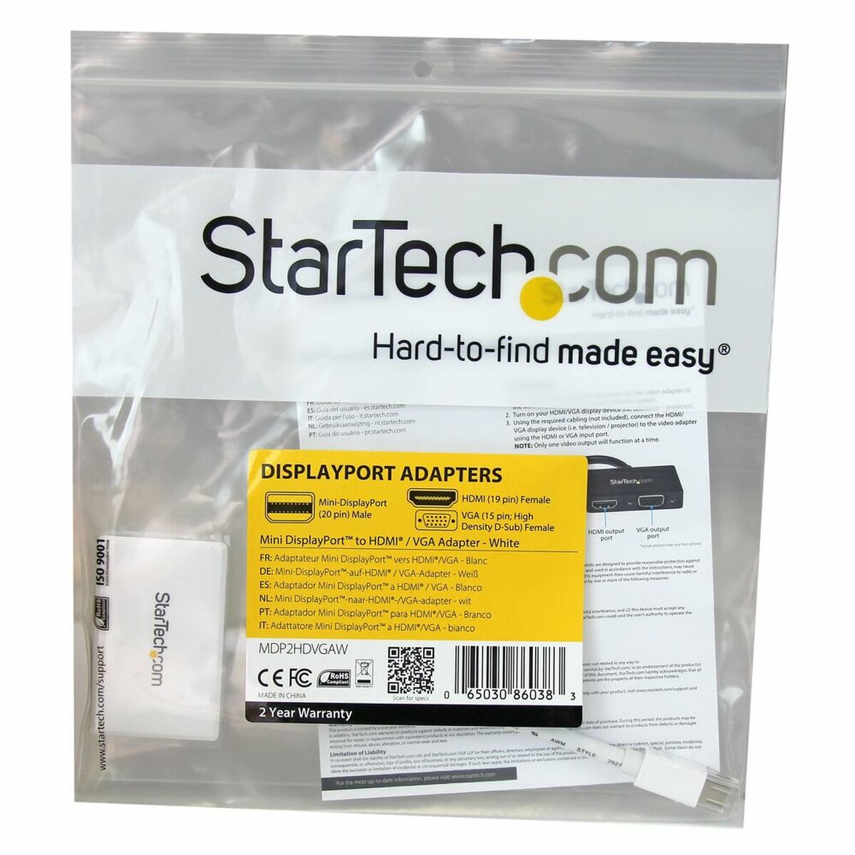 Adaptor Startech MDP2HDVGAW