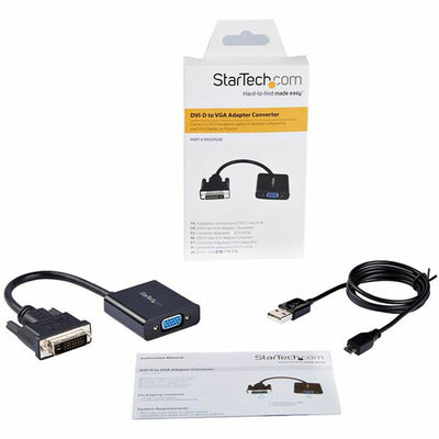 DVI-D to VGA Adapter Startech DVI2VGAE             0,19 m Black