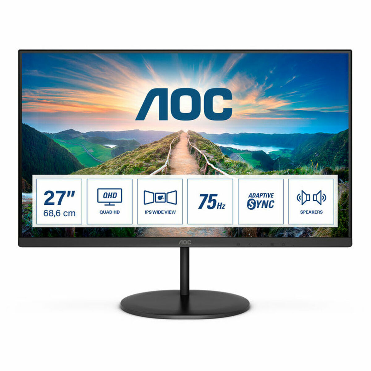 Monitor AOC Q27V4EA 27" LED IPS LCD Flicker free 75 Hz