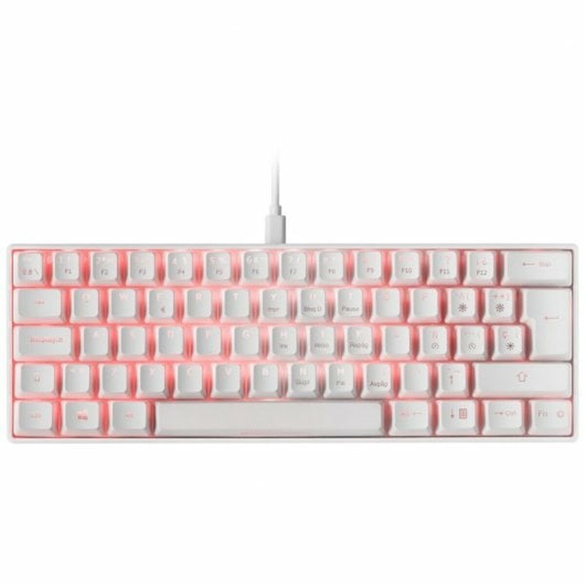 Keyboard Mars Gaming MKMINIWRES Spanish Qwerty White