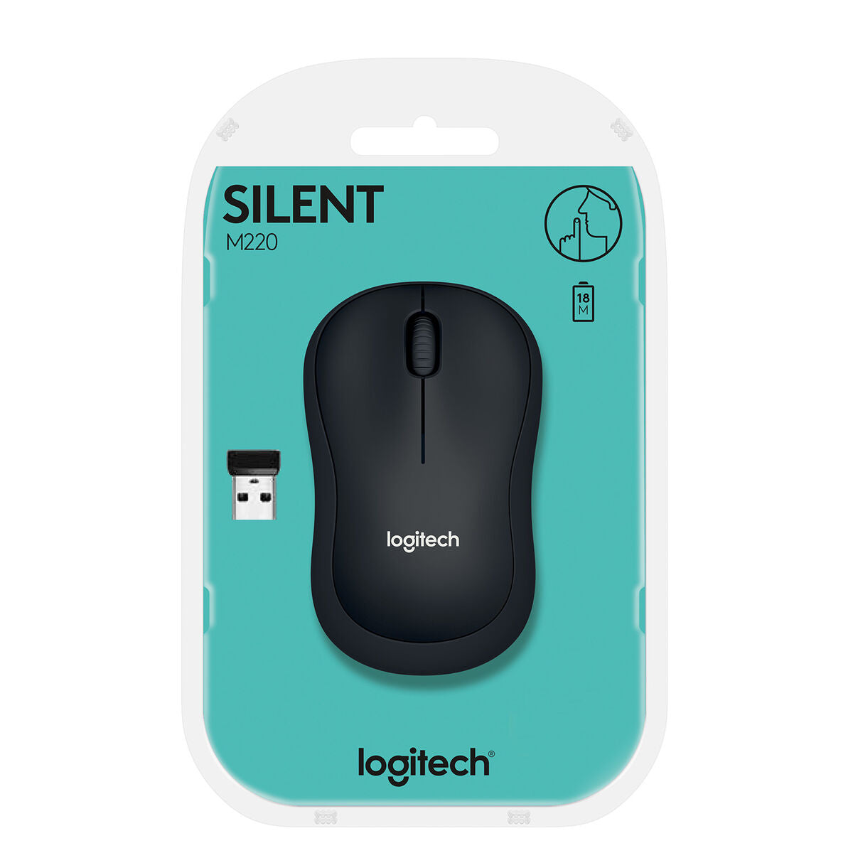 Wireless Mouse Logitech M220 Silent Black