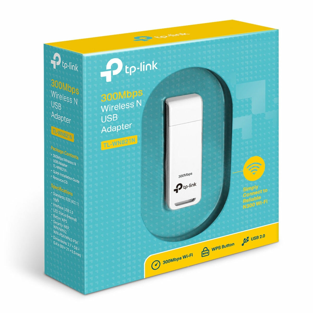 Network Adaptor TP-Link TL-WN821N 300 Mbit/s WiFi White