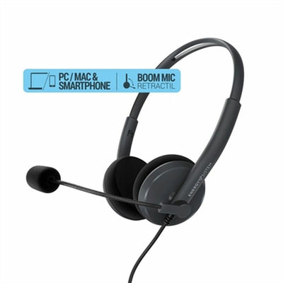 Headphones with Microphone Energy Sistem Office 2 Black