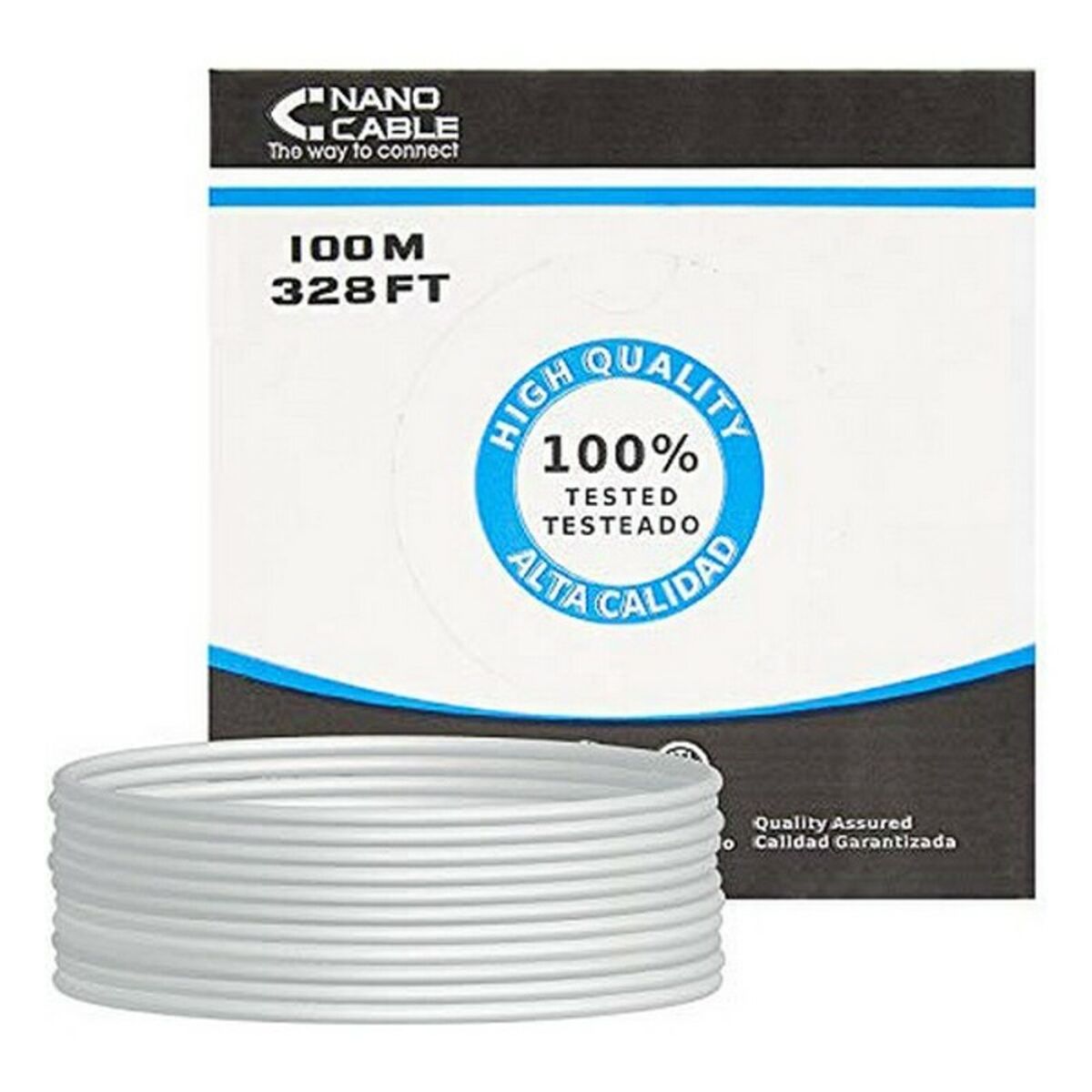 Category 5 UTP cable NANOCABLE CABLE RED RJ45 CAT.5E UTP RIGIDO AWG24, 100 M (100 m)