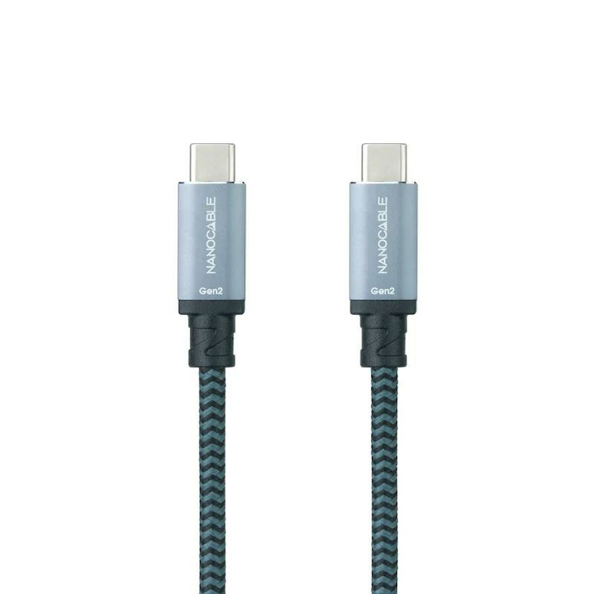 Cable USB C NANOCABLE 10.01.4101-COMB Green 1 m