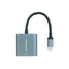 USB C to DVI Adapter NANOCABLE 10.16.4103-G Grey 15 cm