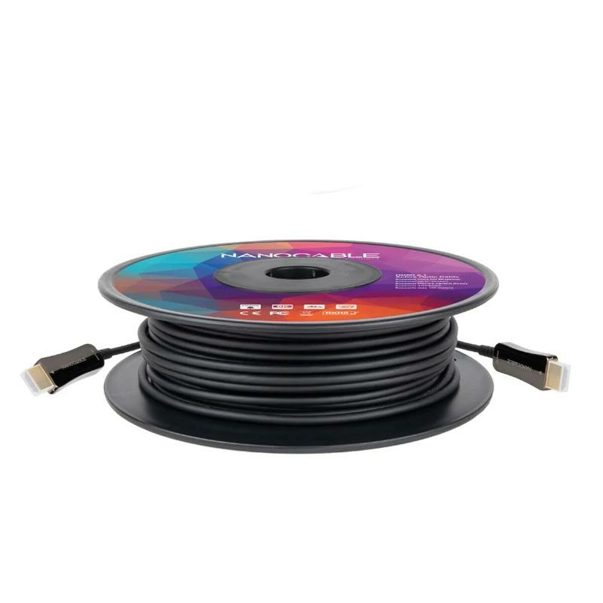 HDMI Cable NANOCABLE 10.15.2180 8k ultra hd 48 gbit/s 80 m Black
