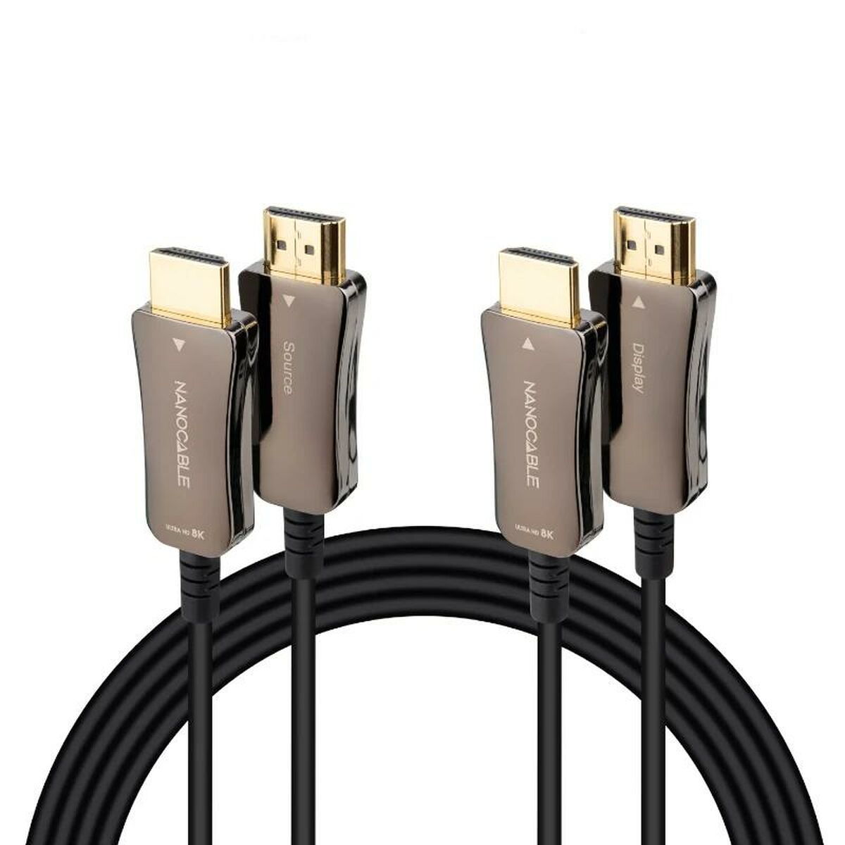 HDMI Cable NANOCABLE 10.15.2180 8k ultra hd 48 gbit/s 80 m Black