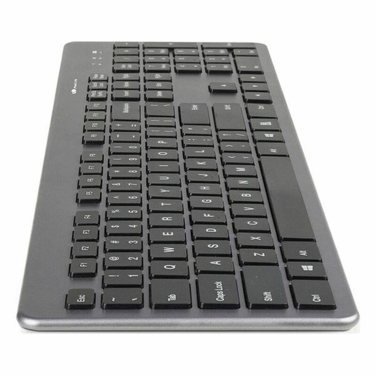 Keyboard and Wireless Mouse NGS MATRIXKIT Black Spanish Qwerty Grey