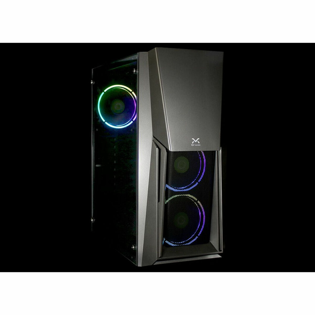 ATX Semi-tower Box Droxio BURNER Black Multicolour