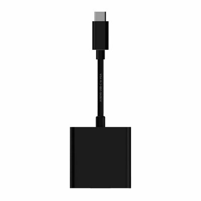 USB-C Adaptor Aisens Conversor USB-C a VGA, USB-C/M - HDB15/H, Negro, 15cm VGA