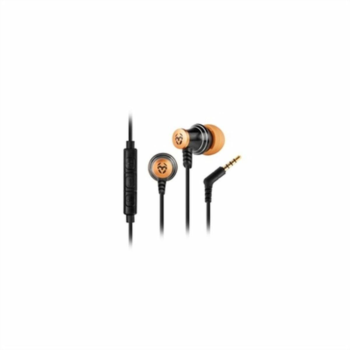 Headphones with Microphone Krom NXKROMKINEAR Black Orange Black/Orange