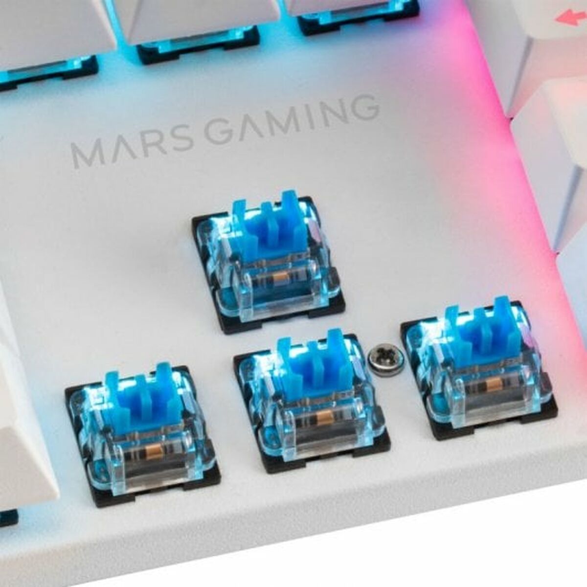 Mechanical keyboard Mars Gaming MK422 White Spanish Qwerty