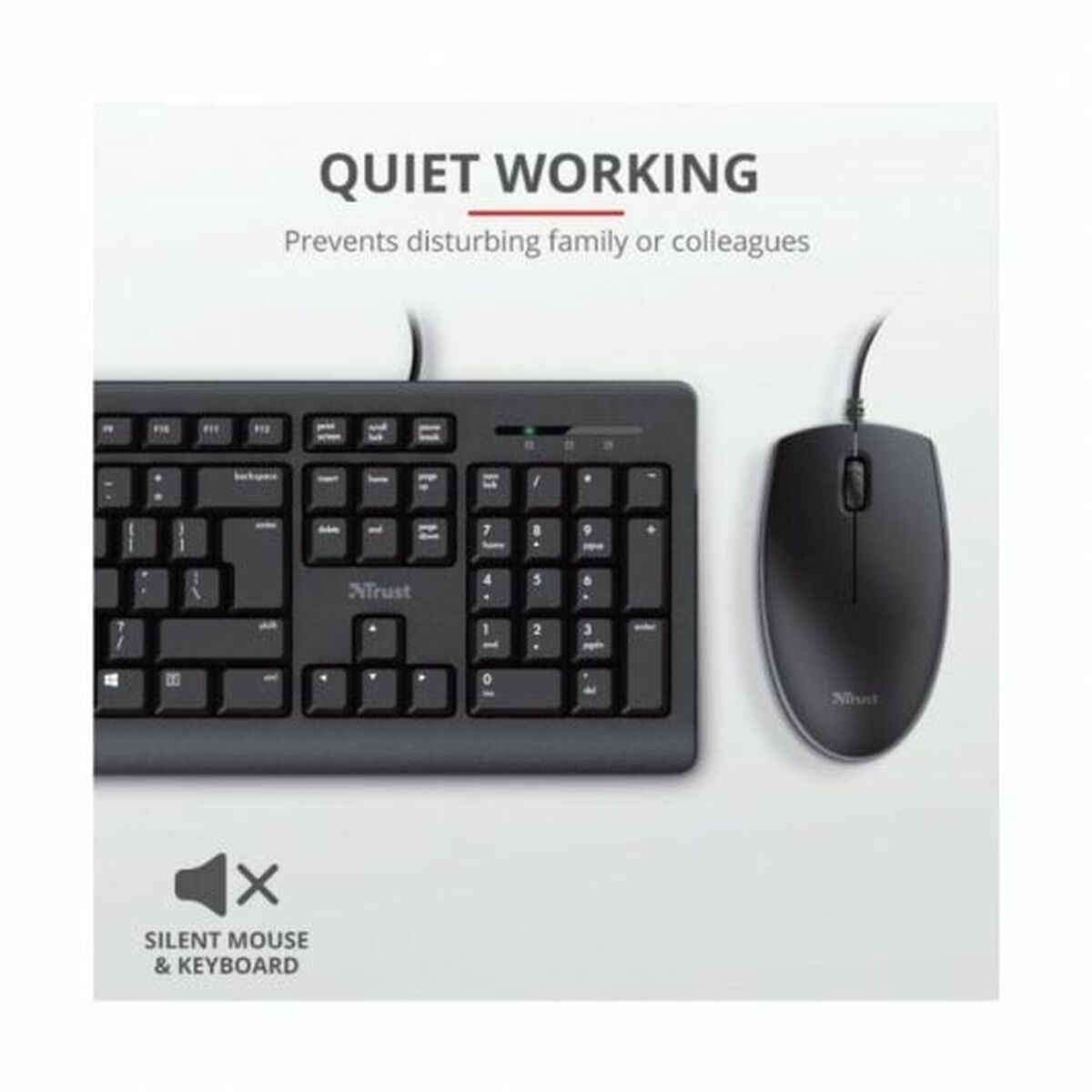 Keyboard Trust TKM-250 Black Spanish Qwerty