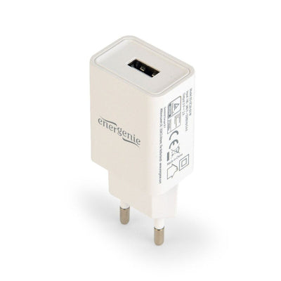 Wall Charger GEMBIRD EG-UC2A-03-W White Black