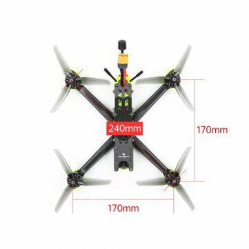 iFlight Nazgul5 V2 Analog 240mm 5 Inch 6S Freestyle FPV Racing Drone BNF/PNP RaceCam R1 Cam BLITZ F7 E45S 45A ESC 2207 1800KV Motor