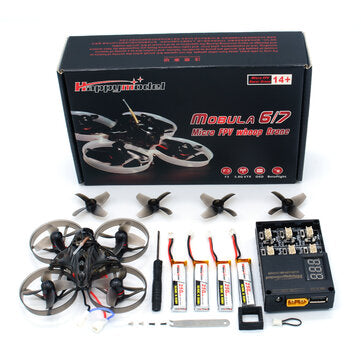 Happymodel Mobula7 V2 75mm Crazybee F4 Pro V2 2S Whoop FPV Racing Drone w/ Upgrade BB2 ESC 700TVL BNF