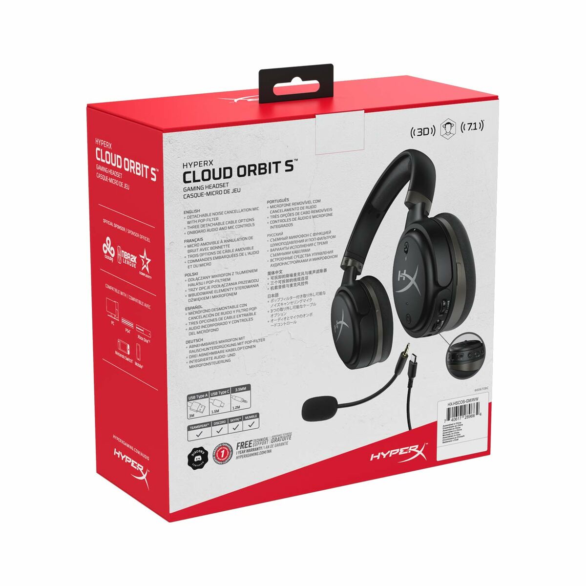 Headphones with Microphone Hyperx 4P5M2AA Black