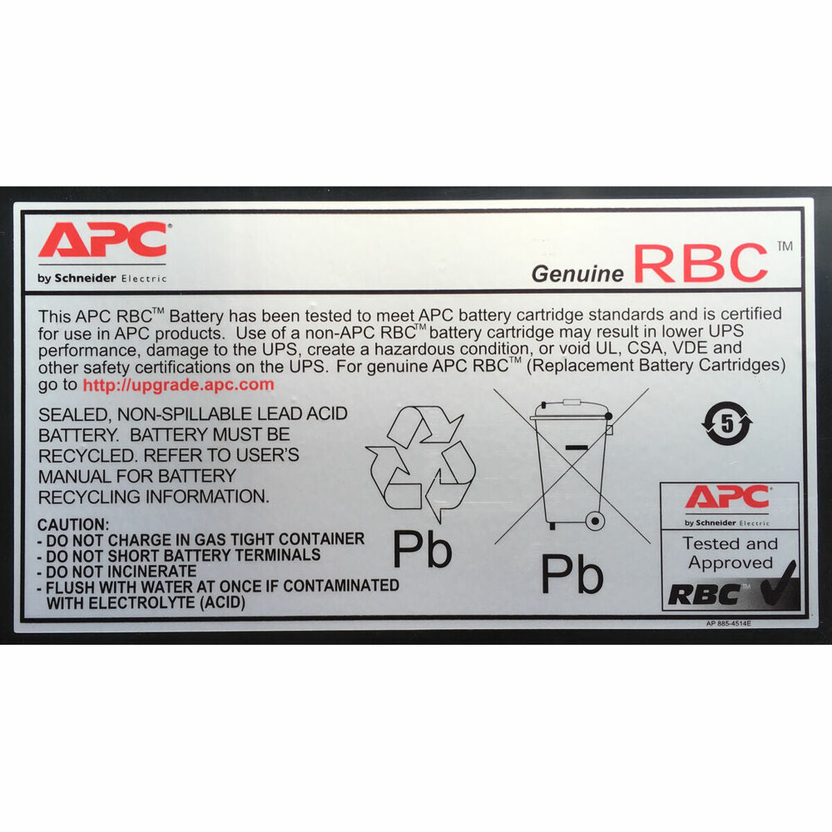 Battery for Uninterruptible Power Supply System UPS APC RBC33 Replacement 24 V