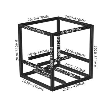 VORON V2.4 Aluminum Profile Frame Set 350MM for 3D Printer Accessories