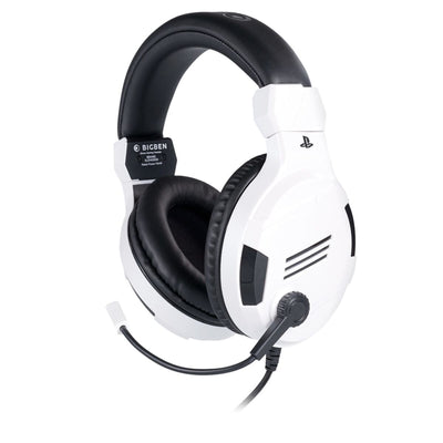 Gaming Headset with Microphone Bigben PS4OFHEADSETV3WHITE Black/White