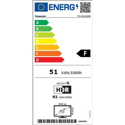 Television Panasonic TX43LX650E   43 43" 4K Ultra HD LED HDR10