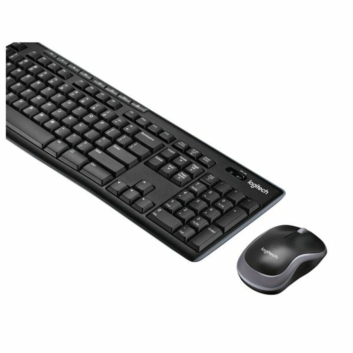 Keyboard and Wireless Mouse Logitech MK270 Black Spanish Qwerty