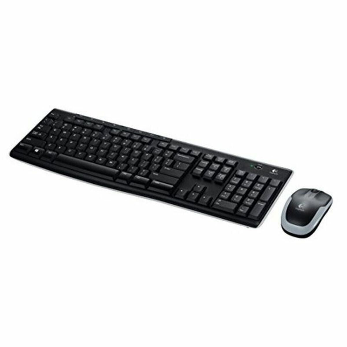 Keyboard and Wireless Mouse Logitech MK270 Black Spanish Qwerty