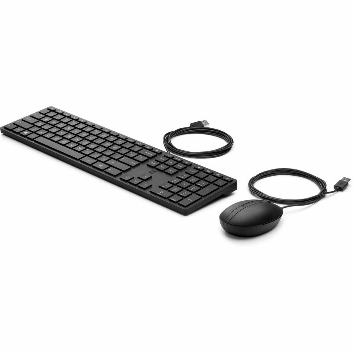 Keyboard and Mouse HP 9SR36AA#ABE Black Spanish Qwerty