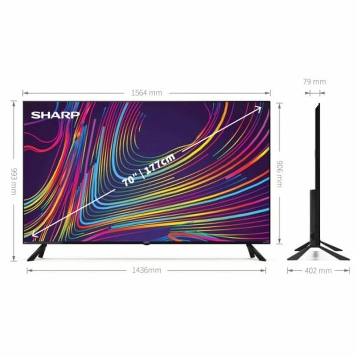 Smart TV Sharp 70CL5EA 4K Ultra HD 70" LED HDR