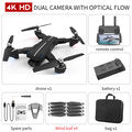 HJ70 WIFI FPV with 4K Dual Camera 20mins Flight Time Optical Flow Positioning Brushed Foldable RC Drone Quadcopter RTF