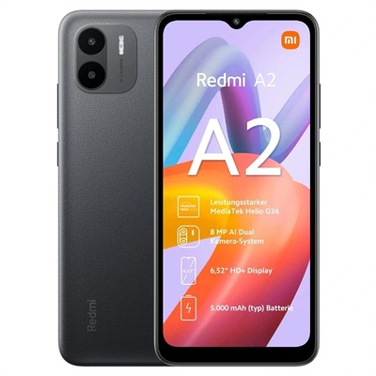 Smartphone Xiaomi A2 Black 2 GB RAM Mediatek Helio G36 6,5" 32 GB