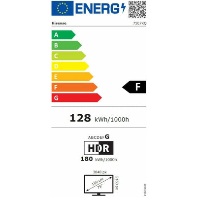 Smart TV Hisense 75E7KQ 75" 4K Ultra HD HDR D-LED QLED