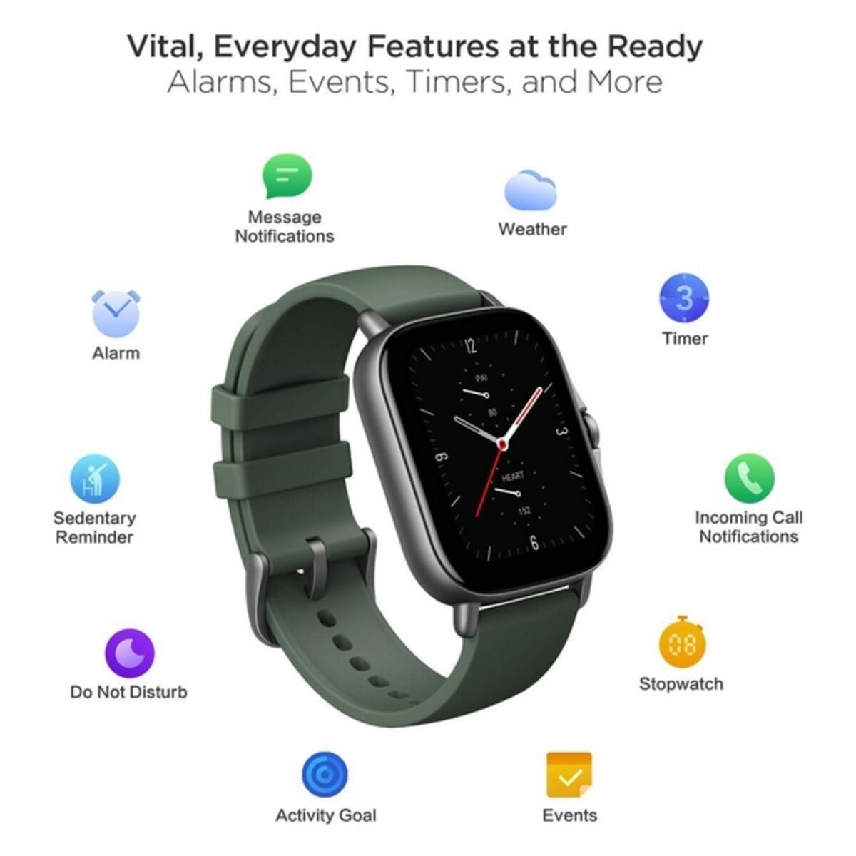 Smartwatch Amazfit GTS 2e 1,65" AMOLED 246 mAh Green