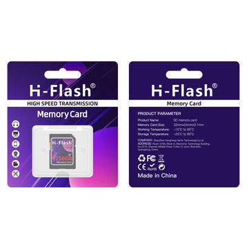 H-Flash SD Card Memory Card 256GB 128GB High Speed Class10 U1 U3 for DSLR Camera 3D Printer Camcorder Speaker