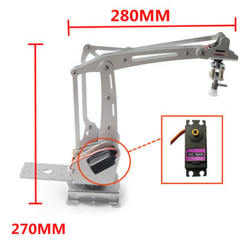 3 DOF Palletizing Robotic Arm 3-Axis Robot DIY 3D Printer with 180° MG996R Servo for Robotic Education