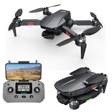 LYZRC L106 PRO 3 5G WIFI FPV with 4K HD Wide-angle Camera 3-Axis Mechanical Gimbal 25mins Flight Time Brushless Foldable RC Drone Quadcopter RTF