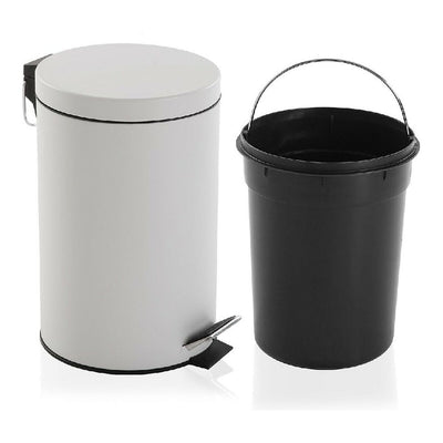 Rubbish bin White Metal