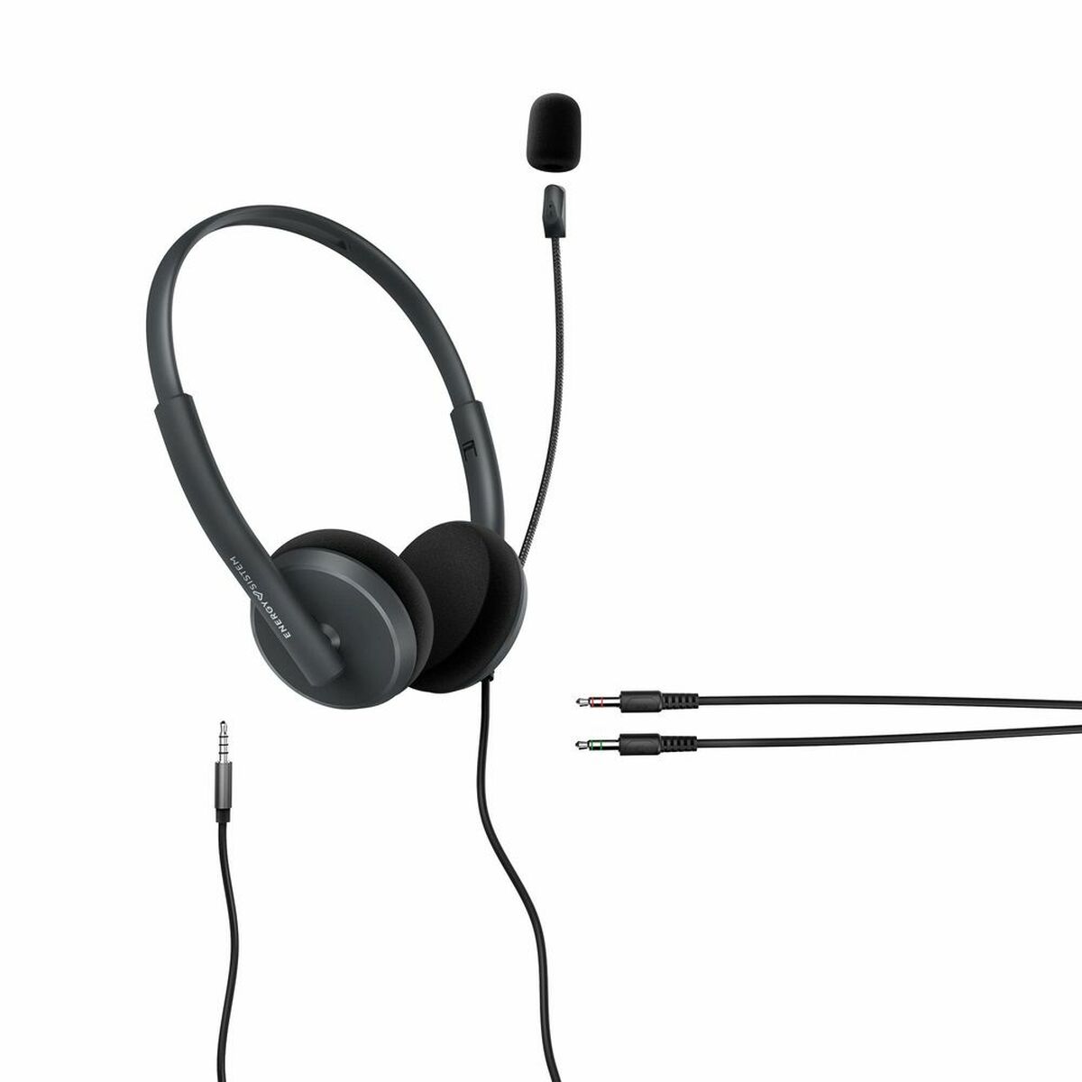 Headphones with Microphone Energy Sistem Office 2 Black