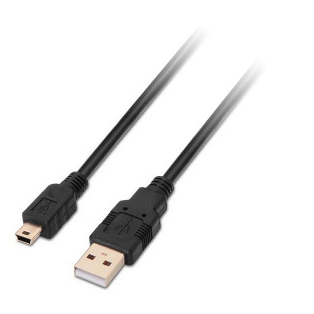 USB 2.0 A to Mini USB B Cable NANOCABLE 10.01.0402 1,8 m Black