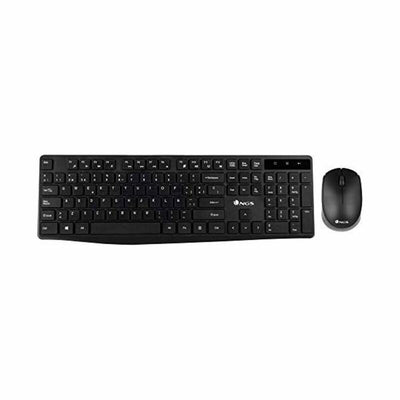 Keyboard and Wireless Mouse NGS Allure Kit 1200 dpi 2.4 GHz Black