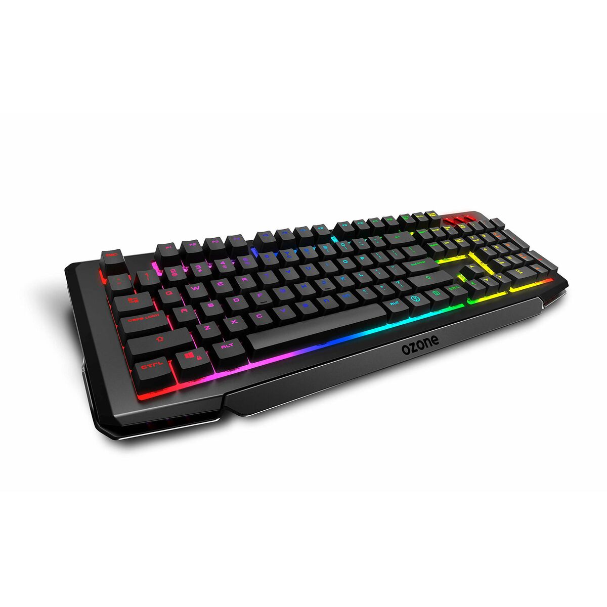 Keyboard with Gaming Mouse OZONE OZDOUBLETAPSP Spanish Qwerty Black Multicolour