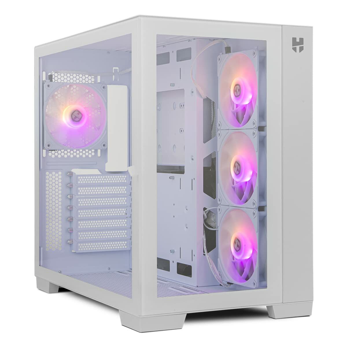 ATX Semi-tower Box Nox White LED RGB