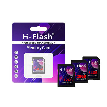 H-Flash SD Card Memory Card 256GB 128GB High Speed Class10 U1 U3 for DSLR Camera 3D Printer Camcorder Speaker